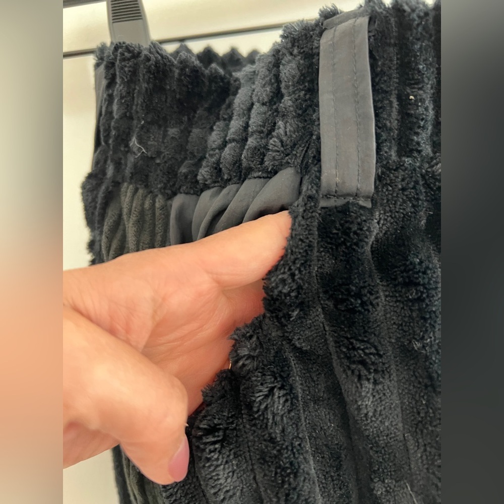 Somewhere nowhere S Black Textured Wide-Leg Pants - Picture 6 of 8
